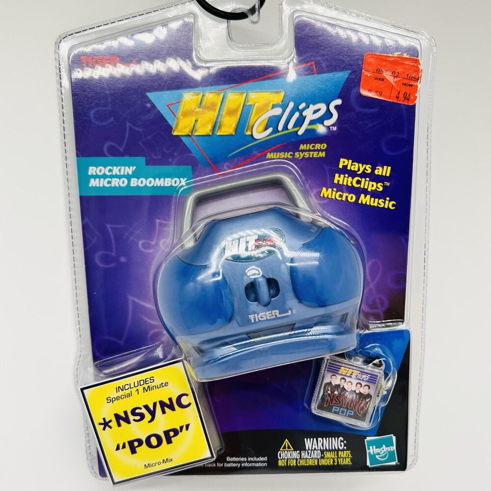 Vintage 2001 HitClips Rockin Micro Boombox NSYNC POP Tiger Hasbro NEW SEALED NOS